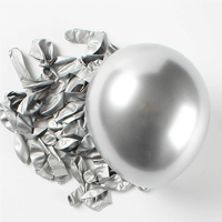 5 zilveren chromen ballon