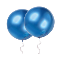 36 inch chroom blauwe ballon