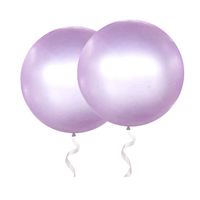 36 inch chroom lichtpaarse ballon